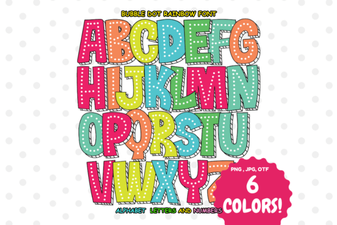 Craft with Bubble Dot Rainbow Fonts