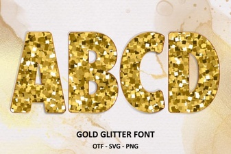 Sparkle Your Designs with Glitter Gold Fonts