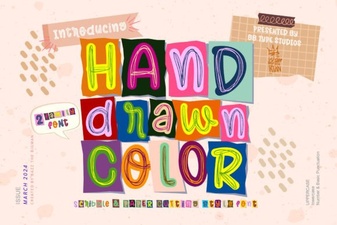 Add Creativity with Hand Drawn Color Fonts