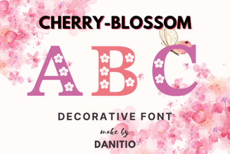 Cherry Blossom Fonts for Spring Design Projects